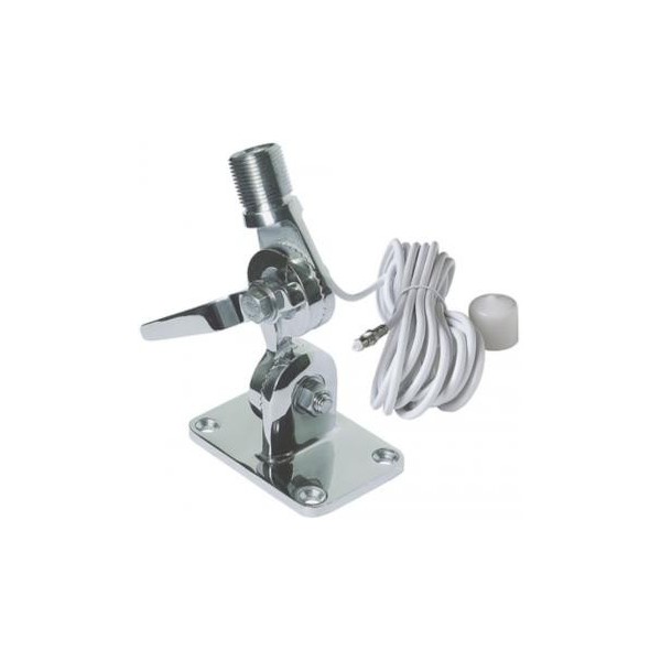 Stainless steel quick-fit antenna bracket with cable - N°1 - comptoirnautique.com