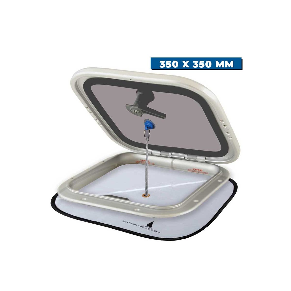 Rideau occultant et moustiquaire pour panneau de pont Waterline Design taille 350 x 350 mm