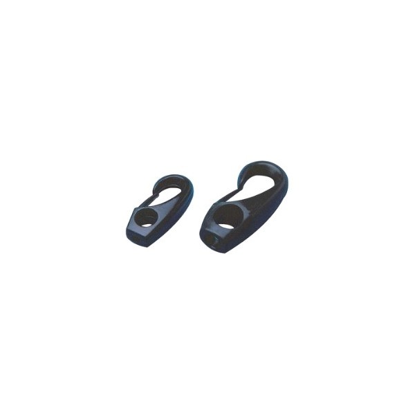 Mosquetão de nylon preto com 6 mm de diâmetro - N°1 - comptoirnautique.com 