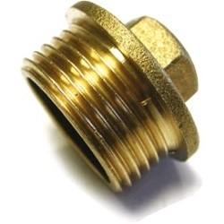 1'' brass male plug