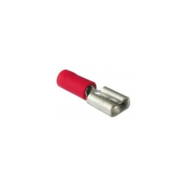SCATOLA DI 100 TERMINALI FEM.6.3mm ROSSO - N°1 - comptoirnautique.com