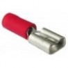 BOITE 100 COSSES FEM.6.3mm ROUGE