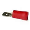 CAIXA DE 100 CONECTORES MACHO 6.3mm VERMELHO