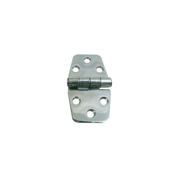 Polished stainless steel hinge 74.5x151x2mm - N°1 - comptoirnautique.com