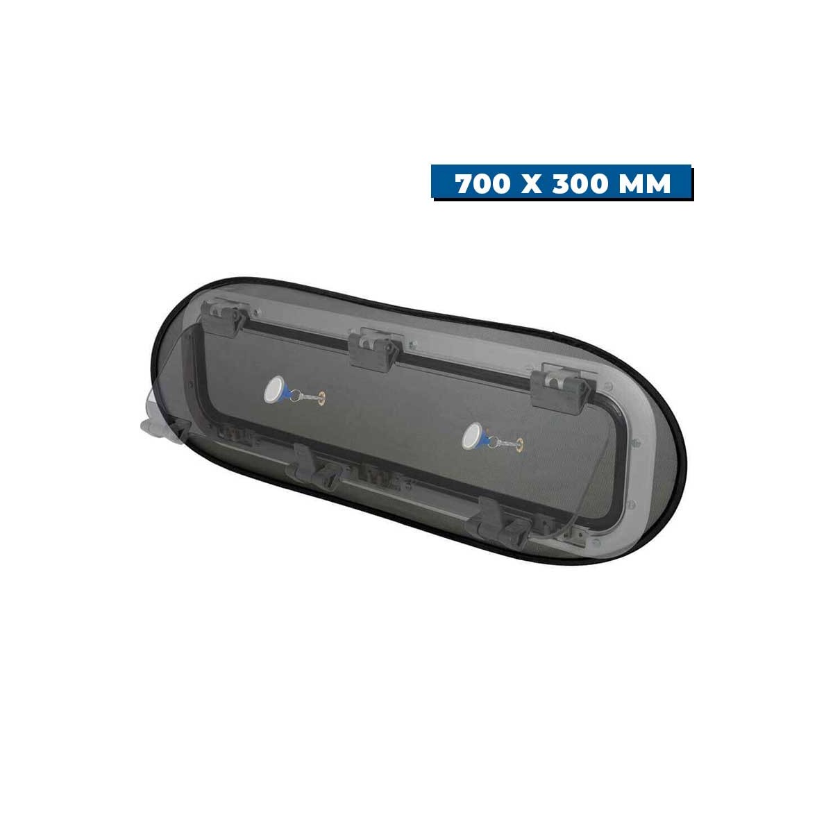 Moustiquaire intérieure pour hublot ouvrant waterline design 700x300 mm