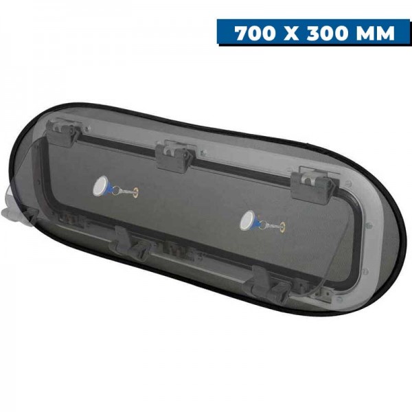 Moustiquaire intérieure pour hublot ouvrant waterline design 700x300 mm - N°2 - comptoirnautique.com