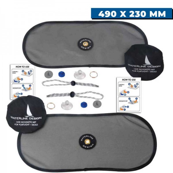 Moustiquaire intérieure pour hublot ouvrant waterline design 490x320 mm système de fixation - N°5 - comptoirnautique.com