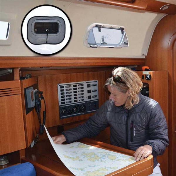 Moustiquaire intérieure pour hublot ouvrant waterline design 490x320 mm intérieur et extérieur - N°11 - comptoirnautique.com