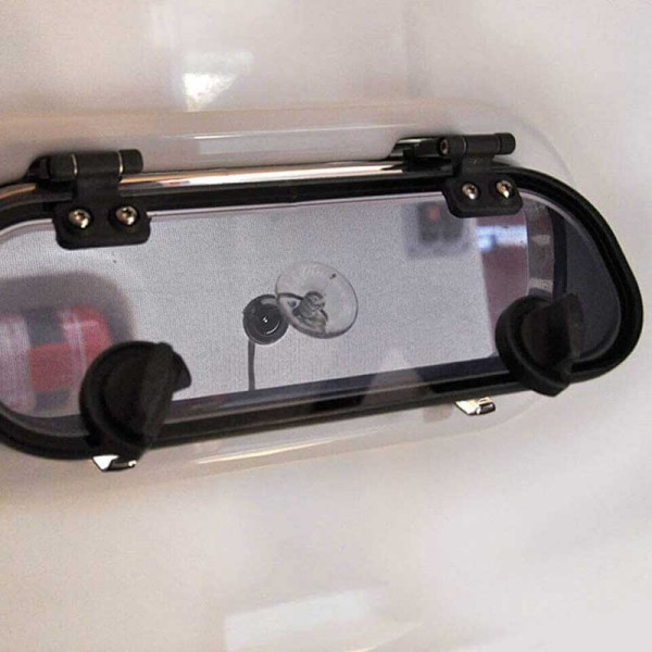 Moustiquaire intérieure pour hublot ouvrant waterline design 490x320 mm système de fixation ventouse vue intérieure - N°12 - comptoirnautique.com