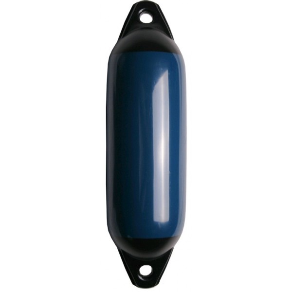 Blue cylindrical fender / 2 black rings Ø120 x L450mm - N°1 - comptoirnautique.com 