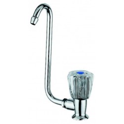 Single tap with folding spout