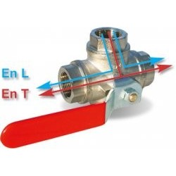 3-way valve PN40 (T) Ø3/8