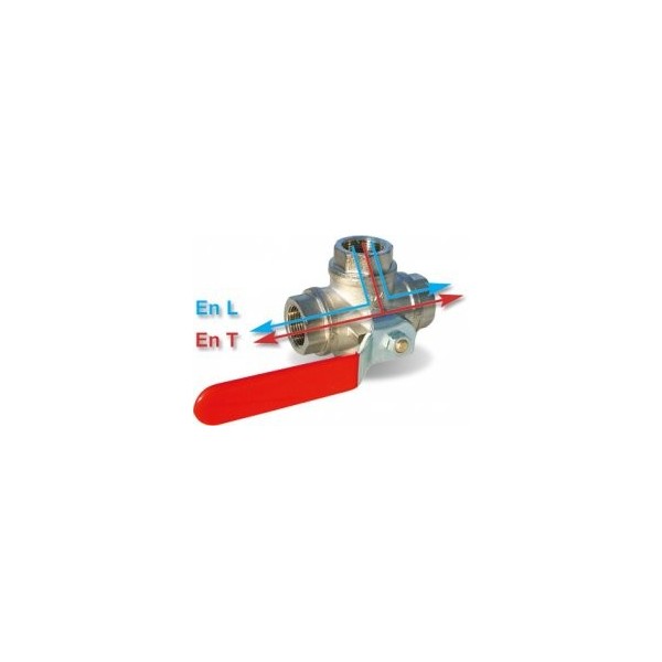 3-way valve PN40 (T) Ø3/8 - N°1 - comptoirnautique.com