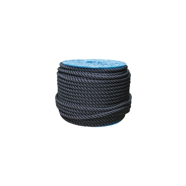 100M CORDAGE NOIR D.18 DBLE TORSION - N°1 - comptoirnautique.com