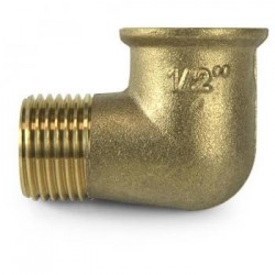1/2'' brass male/female elbow