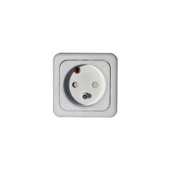 FLUSH-MOUNTED SOCKET WHITE 230V - N°1 - comptoirnautique.com