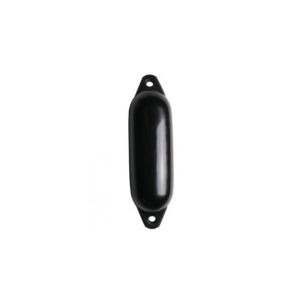 Black cylindrical fender / 2 black rings Ø180 x L600mm - N°1 - comptoirnautique.com 