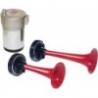 Kit 2 trompes 24V rouges