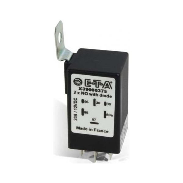 Mini relè bipolare a 6 terminali 12V/20A - N°1 - comptoirnautique.com