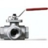 Válvula de 3 vías de acero inoxidable PN63 (L) Ø1''1/4