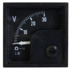 Voltímetro analógico 0-30VDC