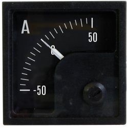 Analog DC ammeter -50-0-50