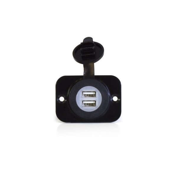 Doppelte USB-Steckdose 12/24V - N°1 - comptoirnautique.com 