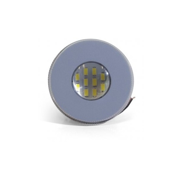 Faretto 10 LED lente opaca 12-24V molle + AMP - Ø 70mm - N°1 - comptoirnautique.com