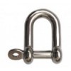 Grillete recto con pasador cautivo Ø8mm Acero inoxidable 316 - N°1 - comptoirnautique.com