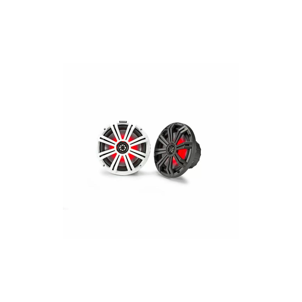 2 altoparlanti-altoparlanti da 8'' con griglia bianca e nera - LED - N°1 - comptoirnautique.com