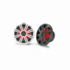 2 8'' speakers with white and black grilles - LEDs - N°1 - comptoirnautique.com 