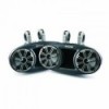 2 altoparlanti doppi a cono da 6,75" - KMT 150W - Nero - Montaggio su barra - N°1 - comptoirnautique.com