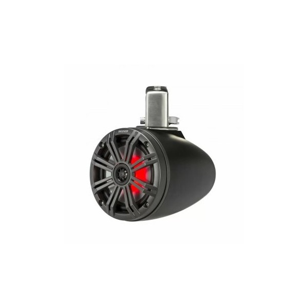 2 altoparlanti a cono da 6,5" - KMTC 65W LED - Nero - Montaggio su barra - N°1 - comptoirnautique.com