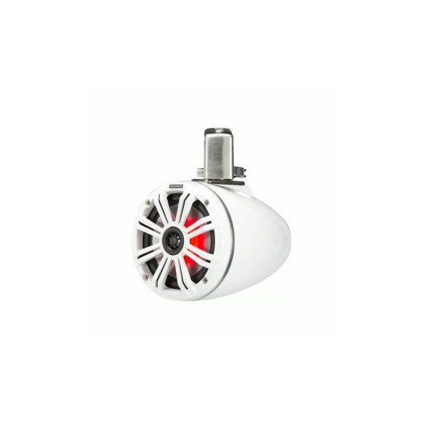 2 loudspeakers 6.5'' cone - KMTC 65W LED - White - Bar mount - N°1 - comptoirnautique.com 