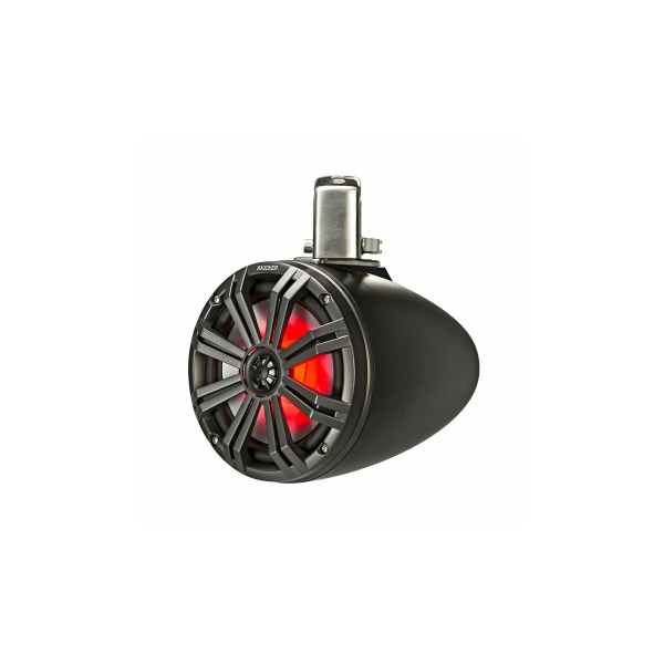 2 altoparlanti a cono da 8" - KMTC 150W LED - Nero - Montaggio su barra - N°1 - comptoirnautique.com