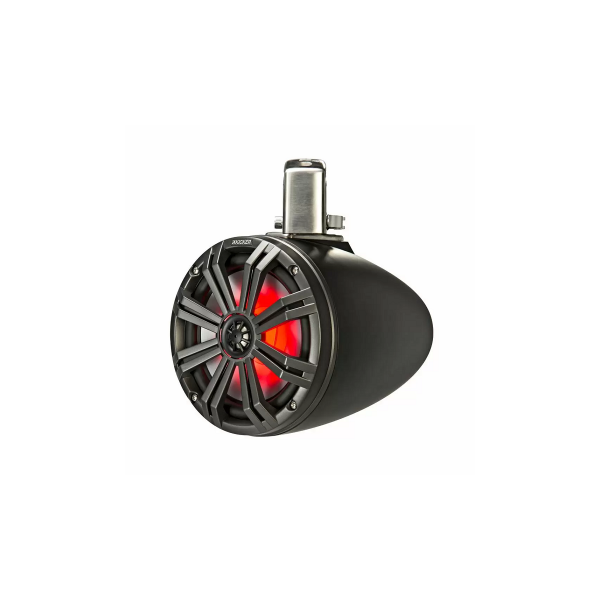 2 haut parleurs cône 8'' - KMTC 150W LED - Noir - Montage barre - N°1 - comptoirnautique.com 