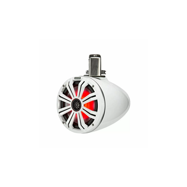 2 altoparlanti a cono da 8" - KMTC 150W LED - Bianco - Montaggio su barra - N°1 - comptoirnautique.com