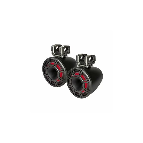 2 altoparlanti a cono da 11" - KMTC 300W LED - Nero - Montaggio su barra - N°1 - comptoirnautique.com