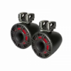 2 speakers 11'' cone - KMTC 300W LED - Black - Bar mount - N°1 - comptoirnautique.com 