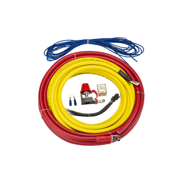 Kit di cablaggio di potenza dell'amplificatore a 4AWG con protezione - N°1 - comptoirnautique.com