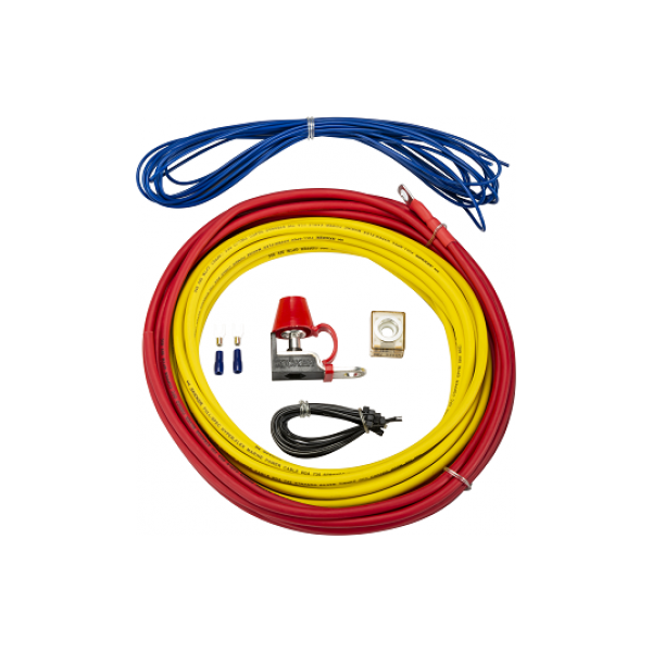 Kit de cabos de alimentação para amplificadores 8AWG com proteção - N°1 - comptoirnautique.com 