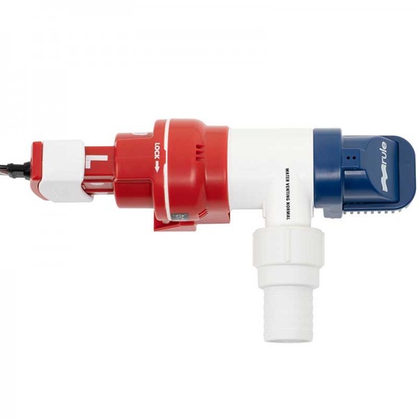 Pompe de cale Rule LP900S immergeable Automatique 12V 3400L/h vue dessus - N°1 - comptoirnautique.com