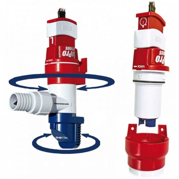 Pompe de cale Rule LP900S immergeable Automatique 12V 3400L/h corps orientable - N°4 - comptoirnautique.com