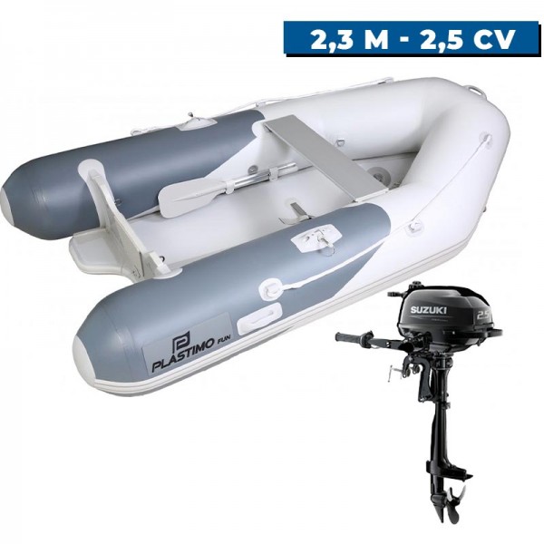 Pack annexe Fun 2,30 m + Moteur Suzuki 2,5CV - N°7 - comptoirnautique.com
