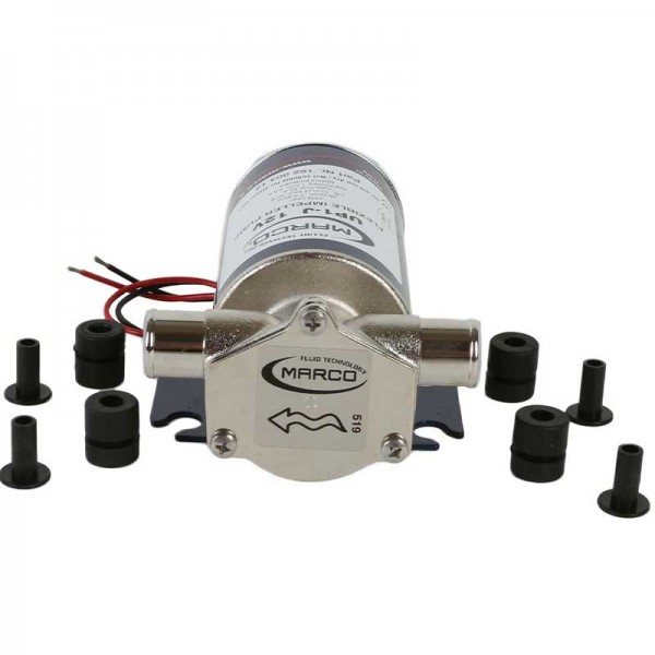 Pompe de cale Marco Série UP1-N 24V 35L/min face et embouts - N°3 - comptoirnautique.com