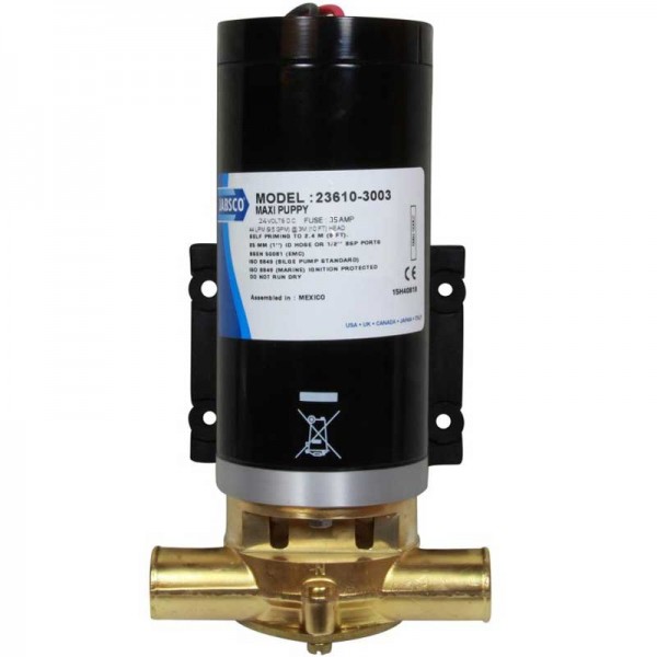 Pompe de cale Jabsco Maxi Puppy 3000 24V 45L/min dessus informations - N°5 - comptoirnautique.com