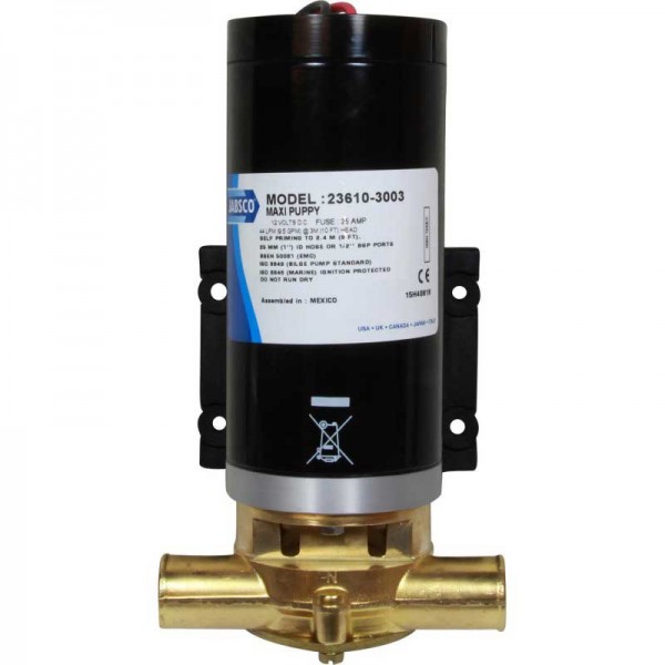 Pompe de cale Jabsco Maxi Puppy 3000 12V 45L/min dessus informations - N°5 - comptoirnautique.com