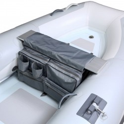 Sac multi-poches pour annexe de bateau - installation sur le banc de nage