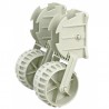 Retractable wheel for boat dinghy