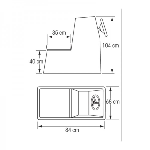 Console de direction  pour semi-rigide - schéma - N°2 - comptoirnautique.com